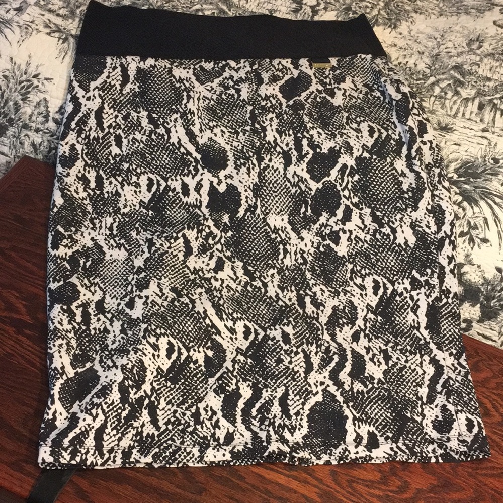 Calvin Klein snake skin bodycon skirt
